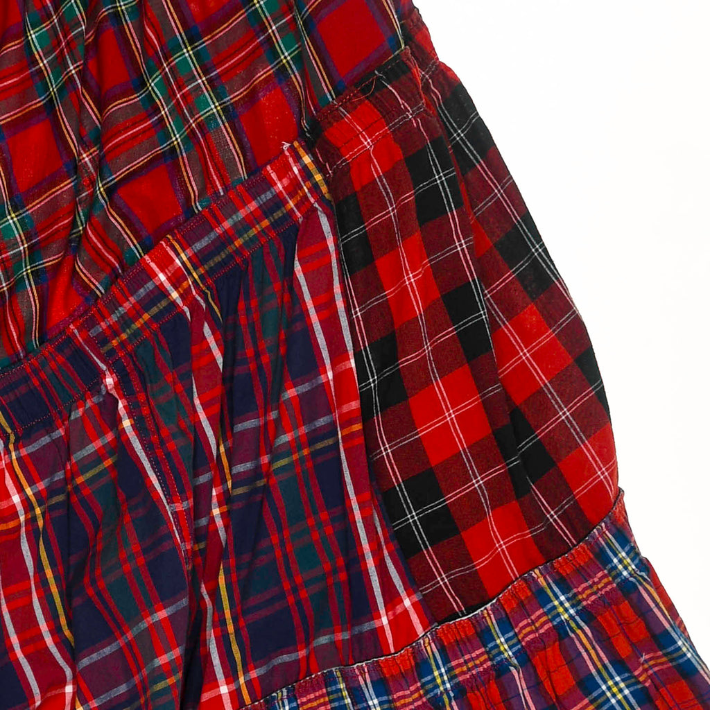 Mixed Reds Boxer Skirt Maxi