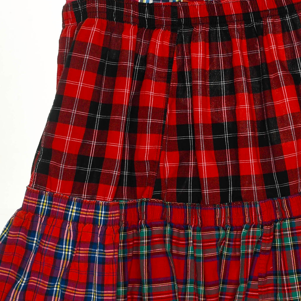 Mixed Reds Boxer Skirt Maxi