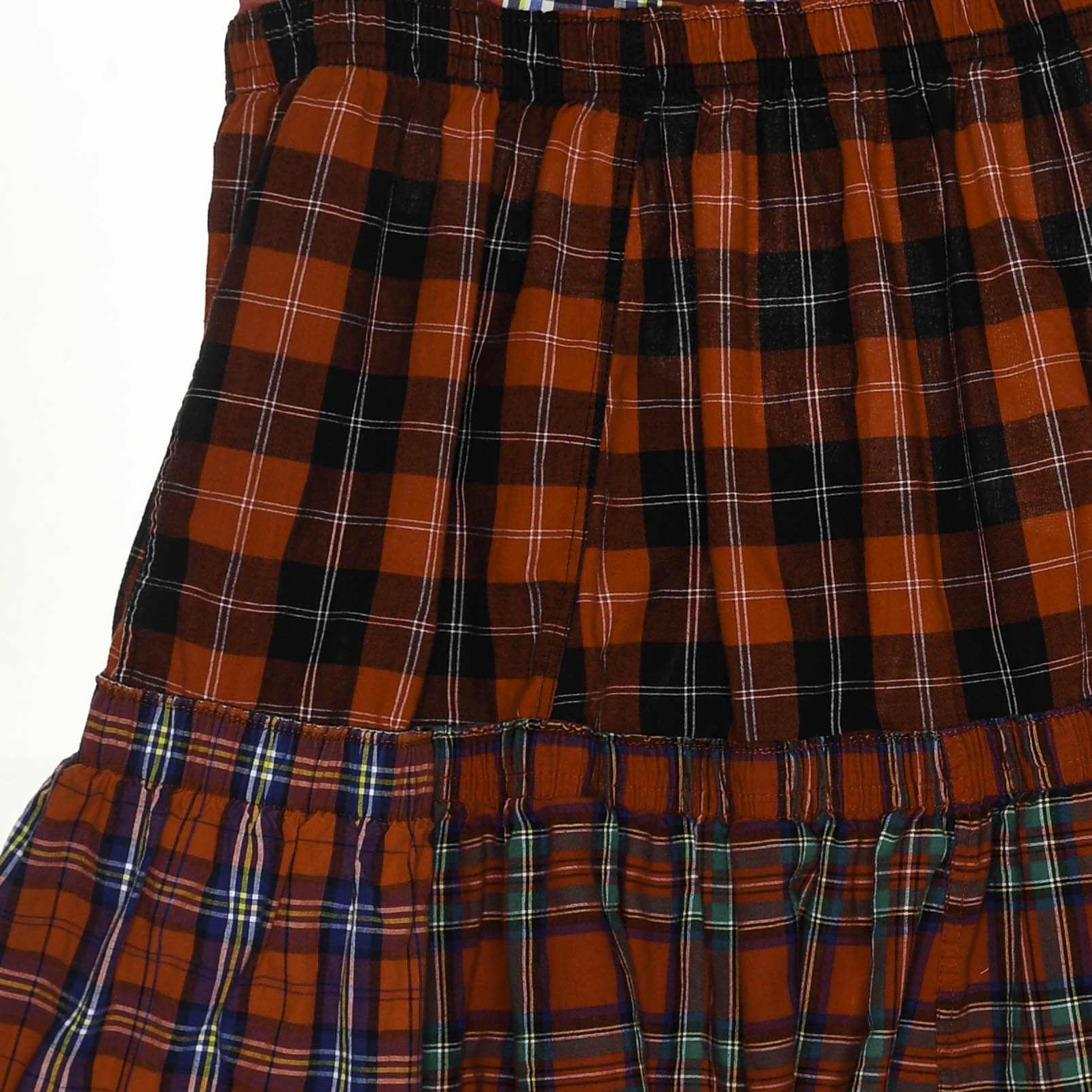 Mixed Reds Boxer Skirt Maxi