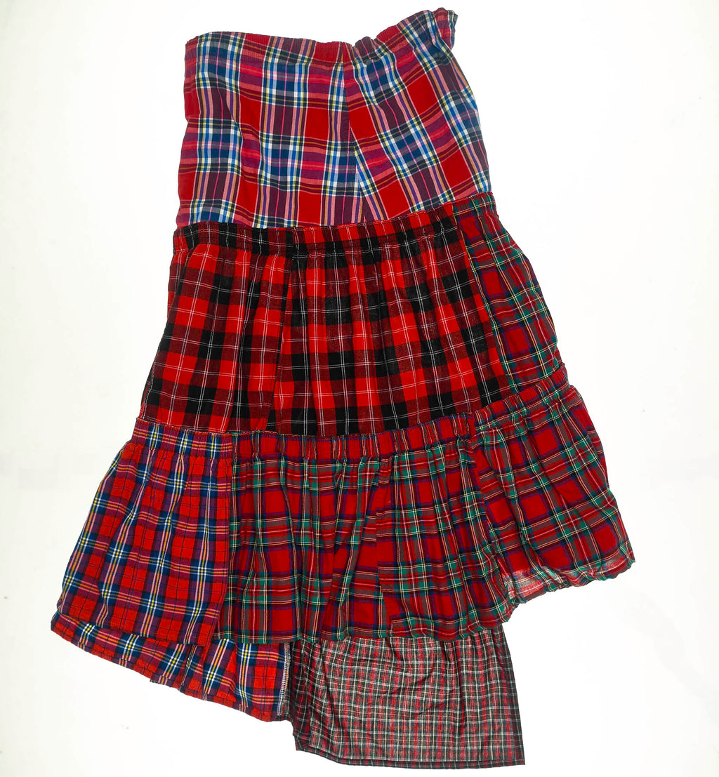 Mixed Reds Boxer Skirt Maxi