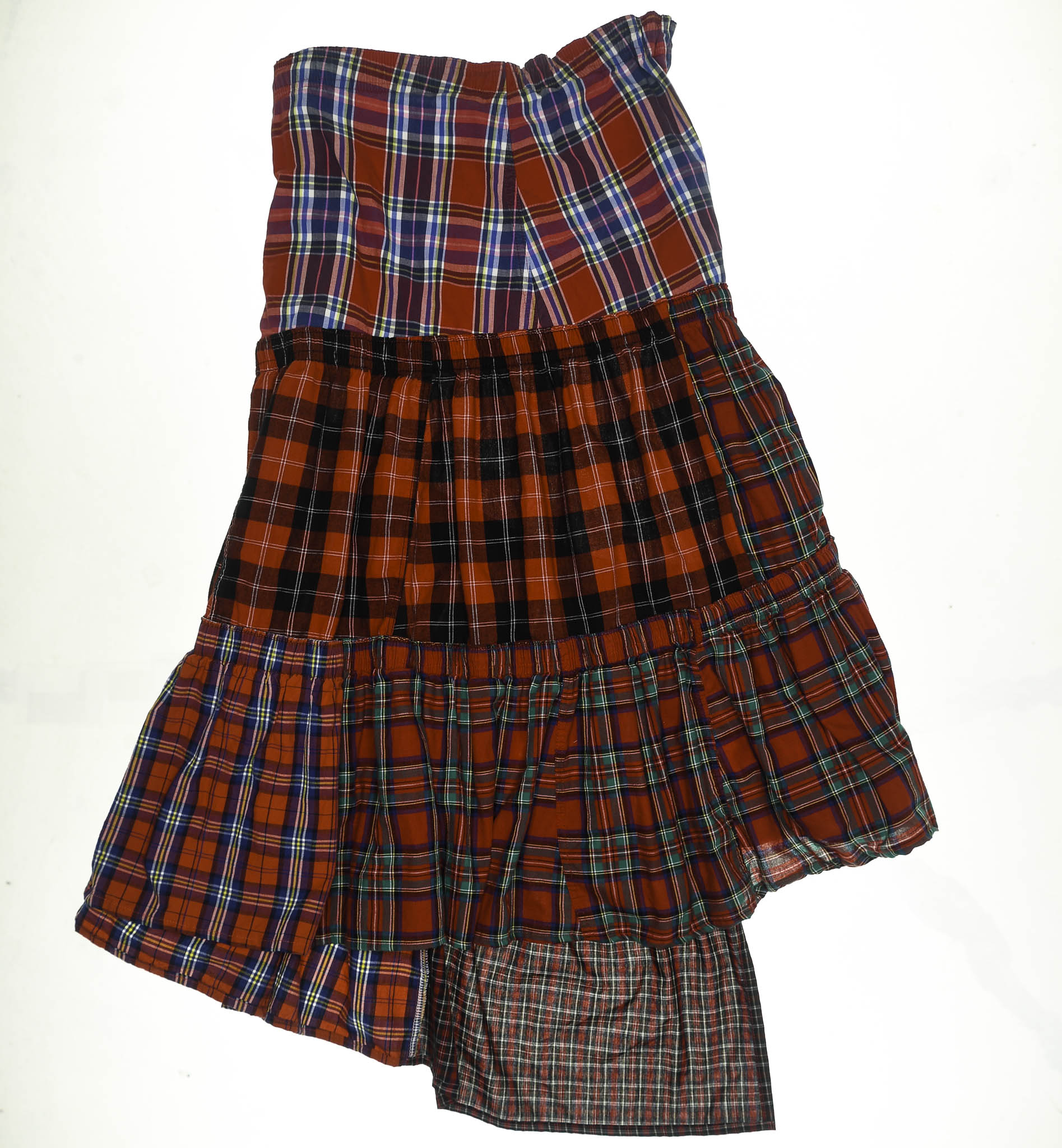 Mixed Reds Boxer Skirt Maxi