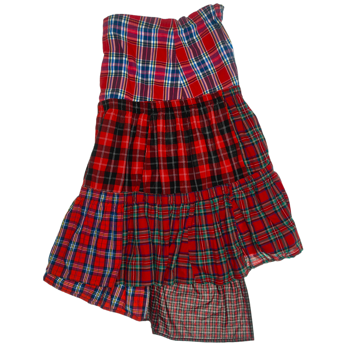 Mixed Reds Boxer Skirt Maxi