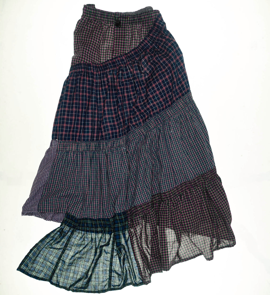 Dark Jewel Toned Asymmetric Boxer Skirt
