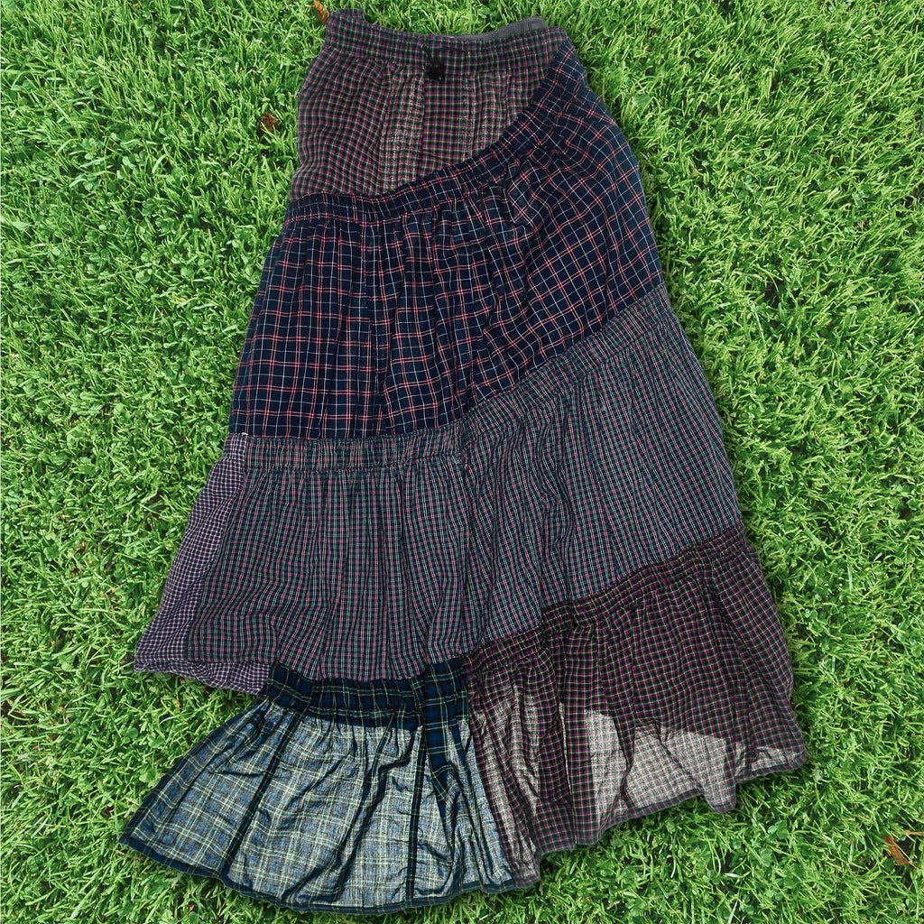 Dark Jewel Toned Asymmetric Boxer Skirt
