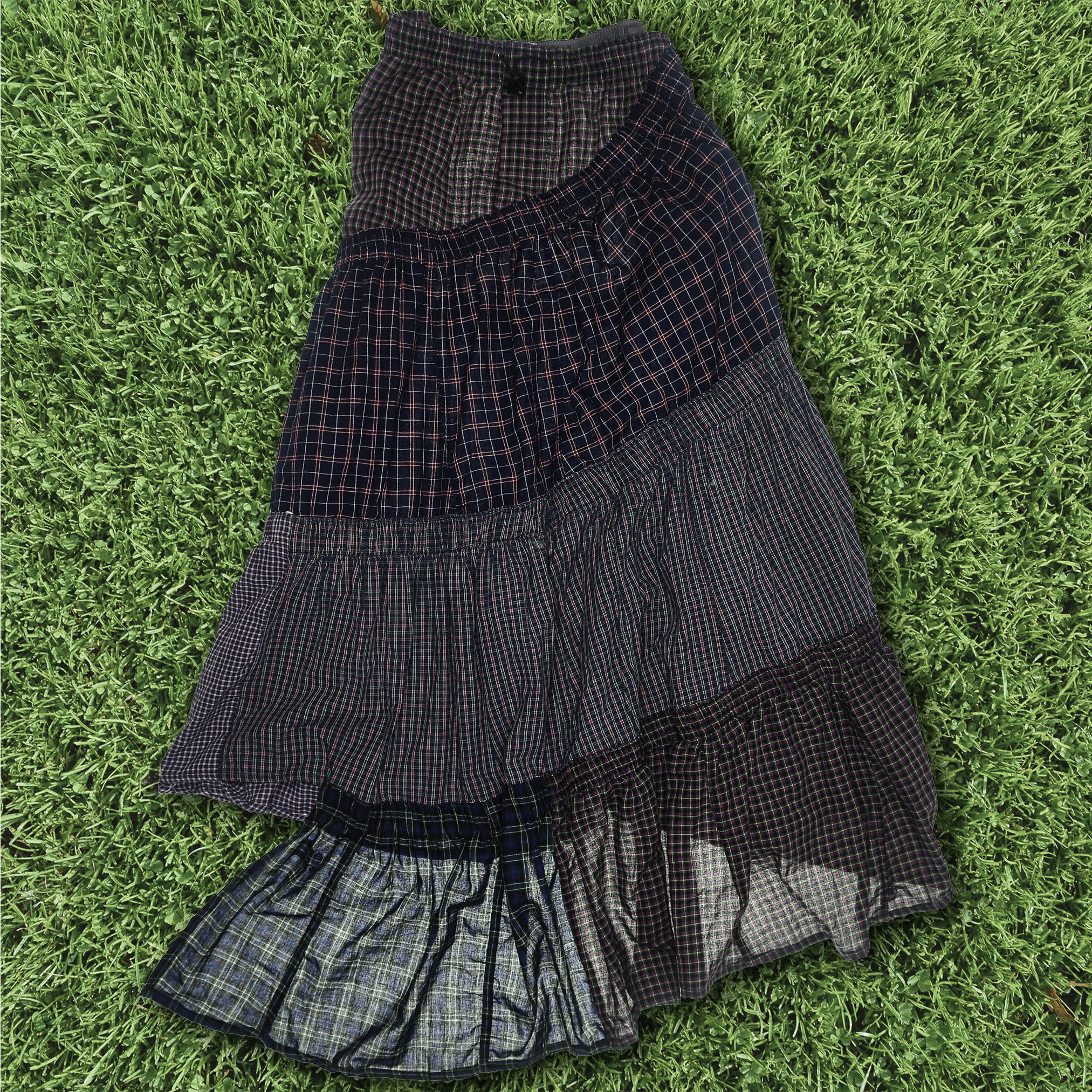 Dark Jewel Toned Asymmetric Boxer Skirt