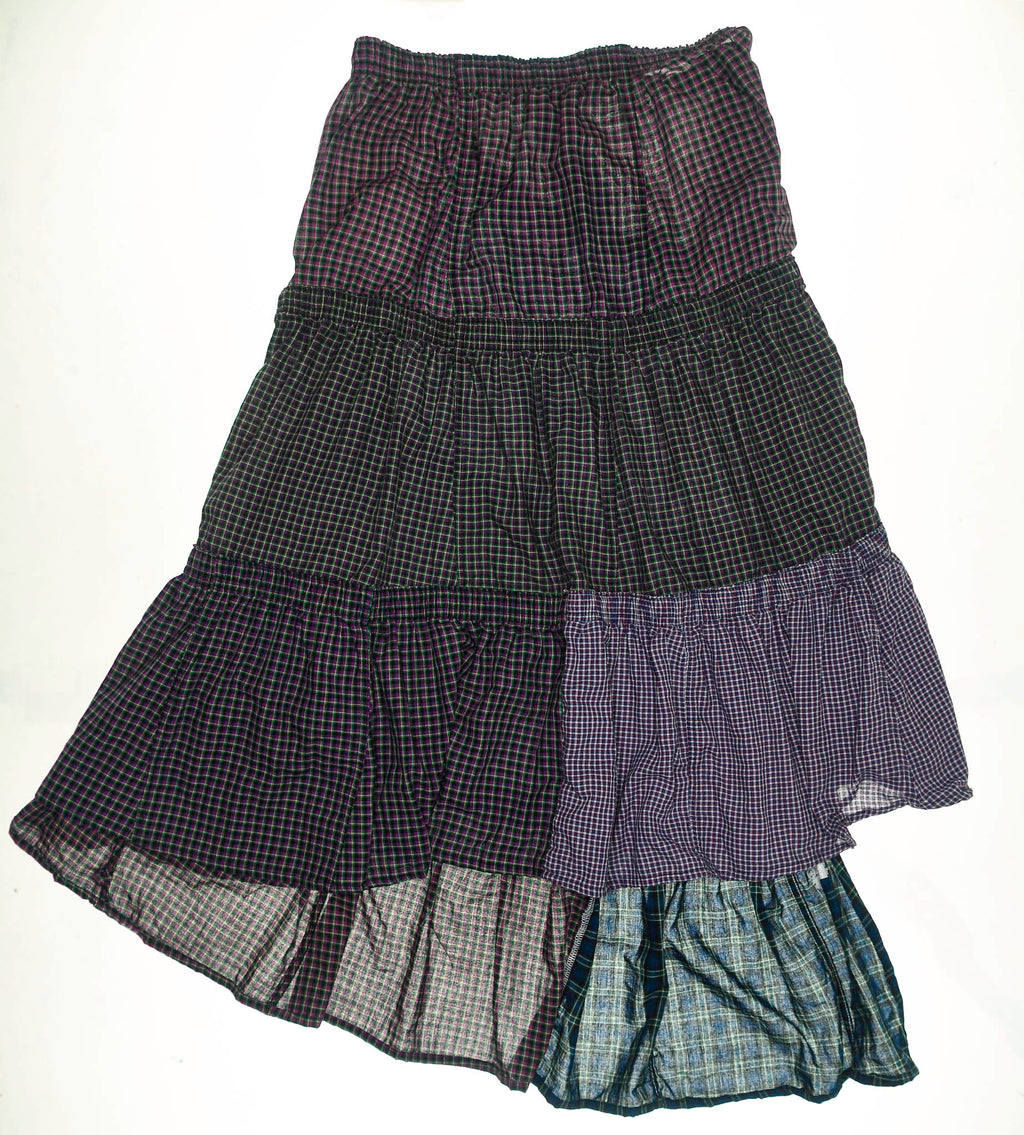 Dark Jewel Toned Asymmetric Boxer Skirt