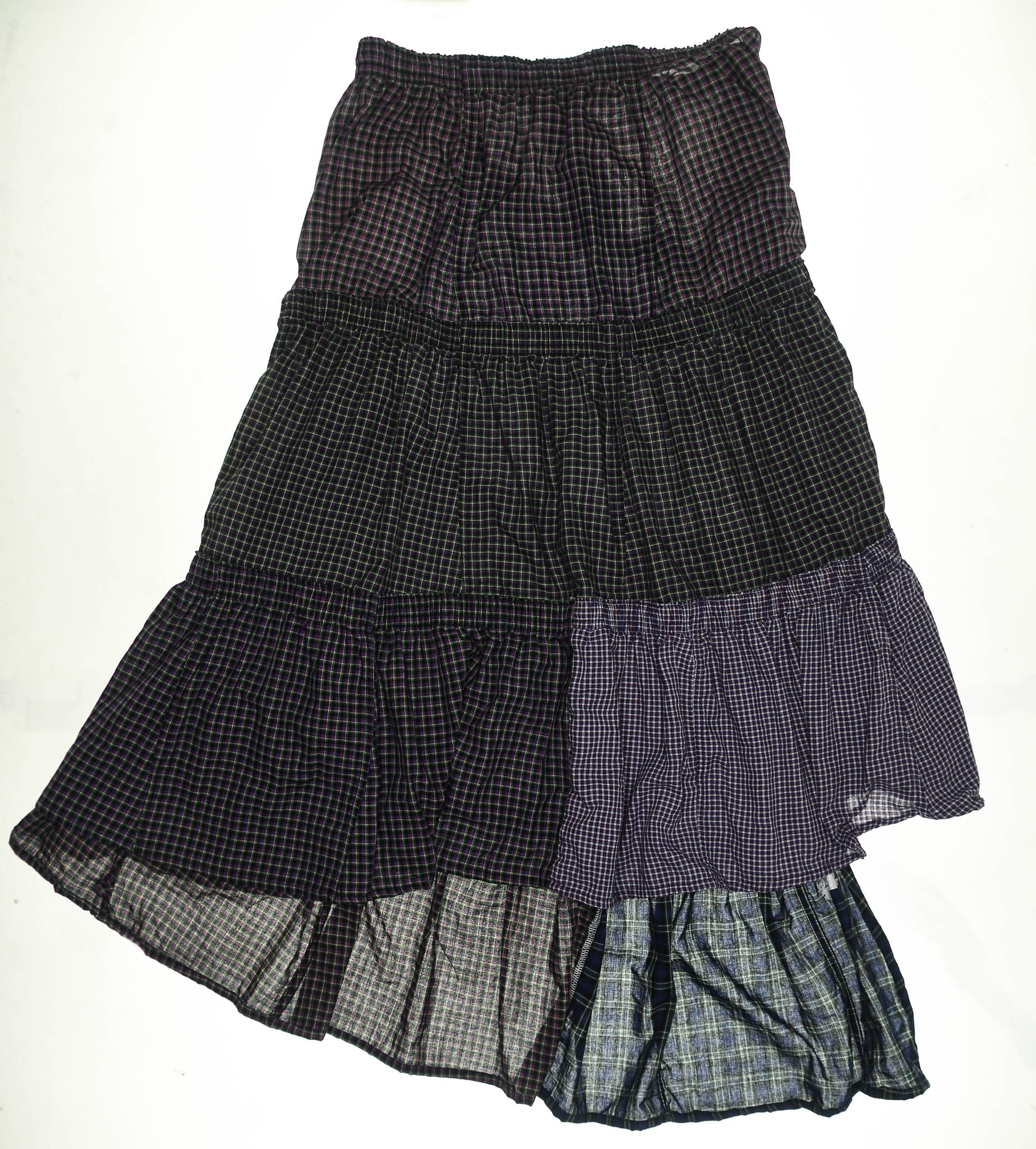 Dark Jewel Toned Asymmetric Boxer Skirt