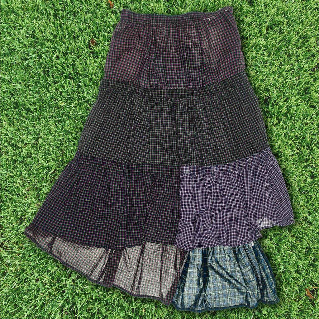 Dark Jewel Toned Asymmetric Boxer Skirt