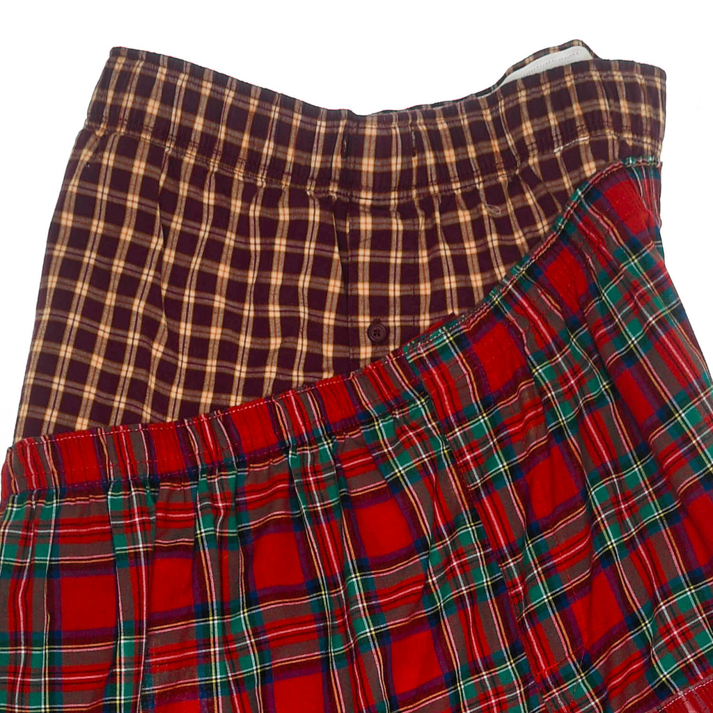 Red Tartan Plaid Boxer Skirt Maxi