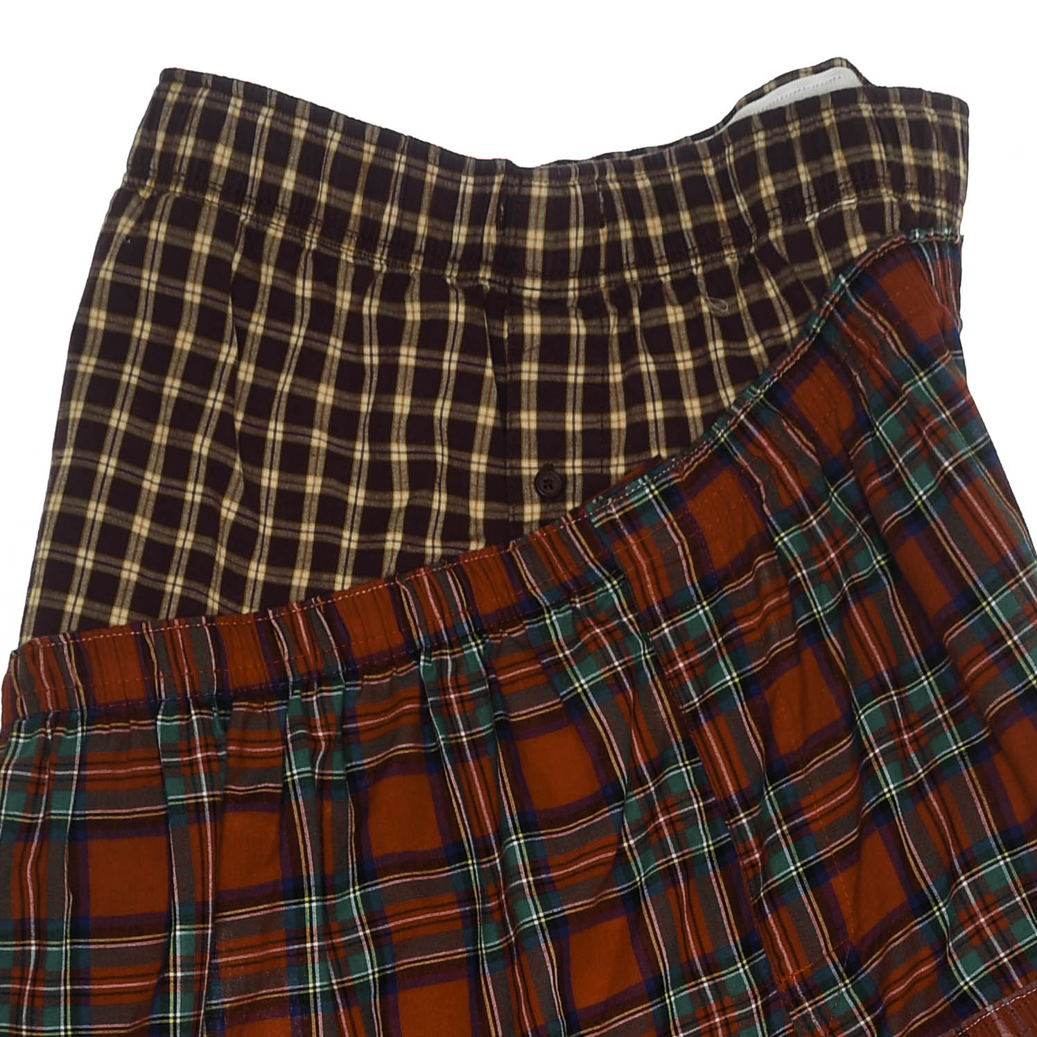 Red Tartan Plaid Boxer Skirt Maxi