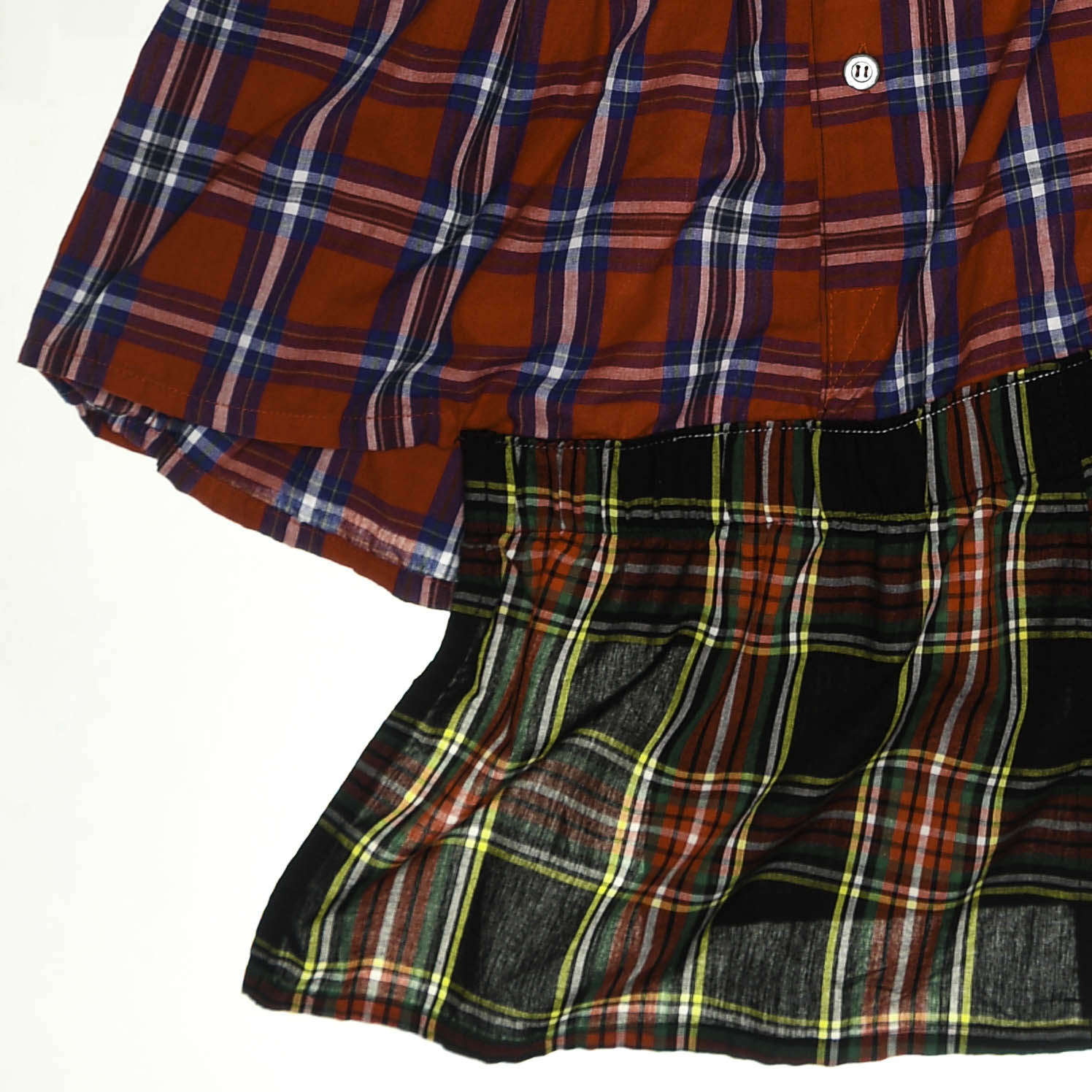 Red Tartan Plaid Boxer Skirt Maxi