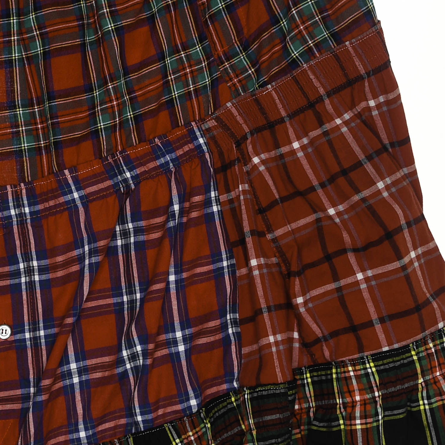 Red Tartan Plaid Boxer Skirt Maxi