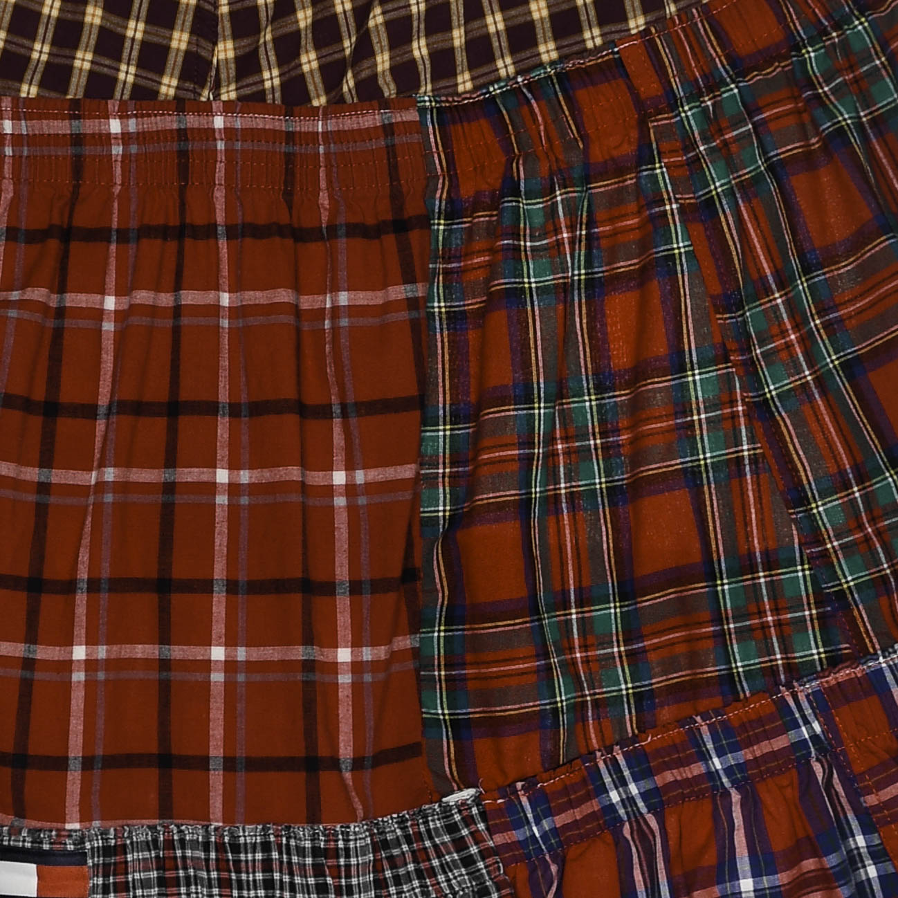 Red Tartan Plaid Boxer Skirt Maxi