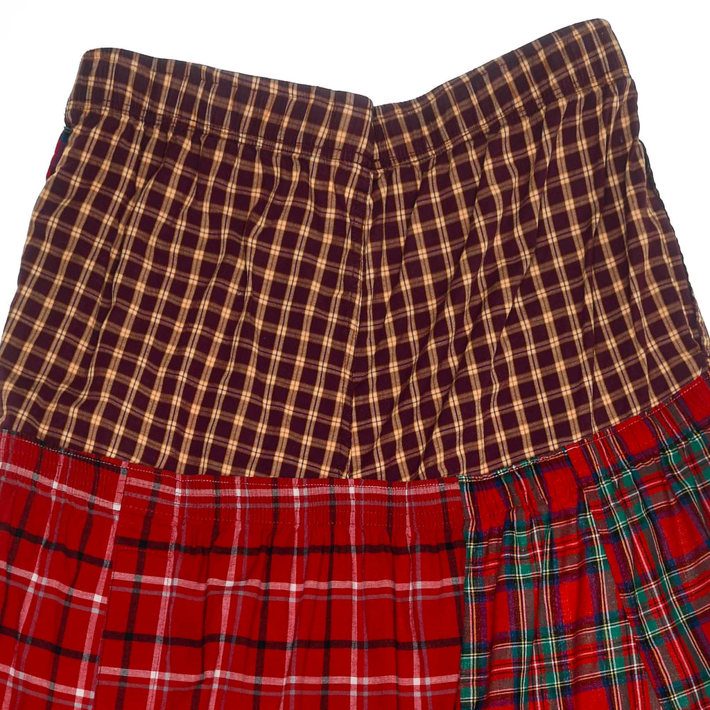 Red Tartan Plaid Boxer Skirt Maxi