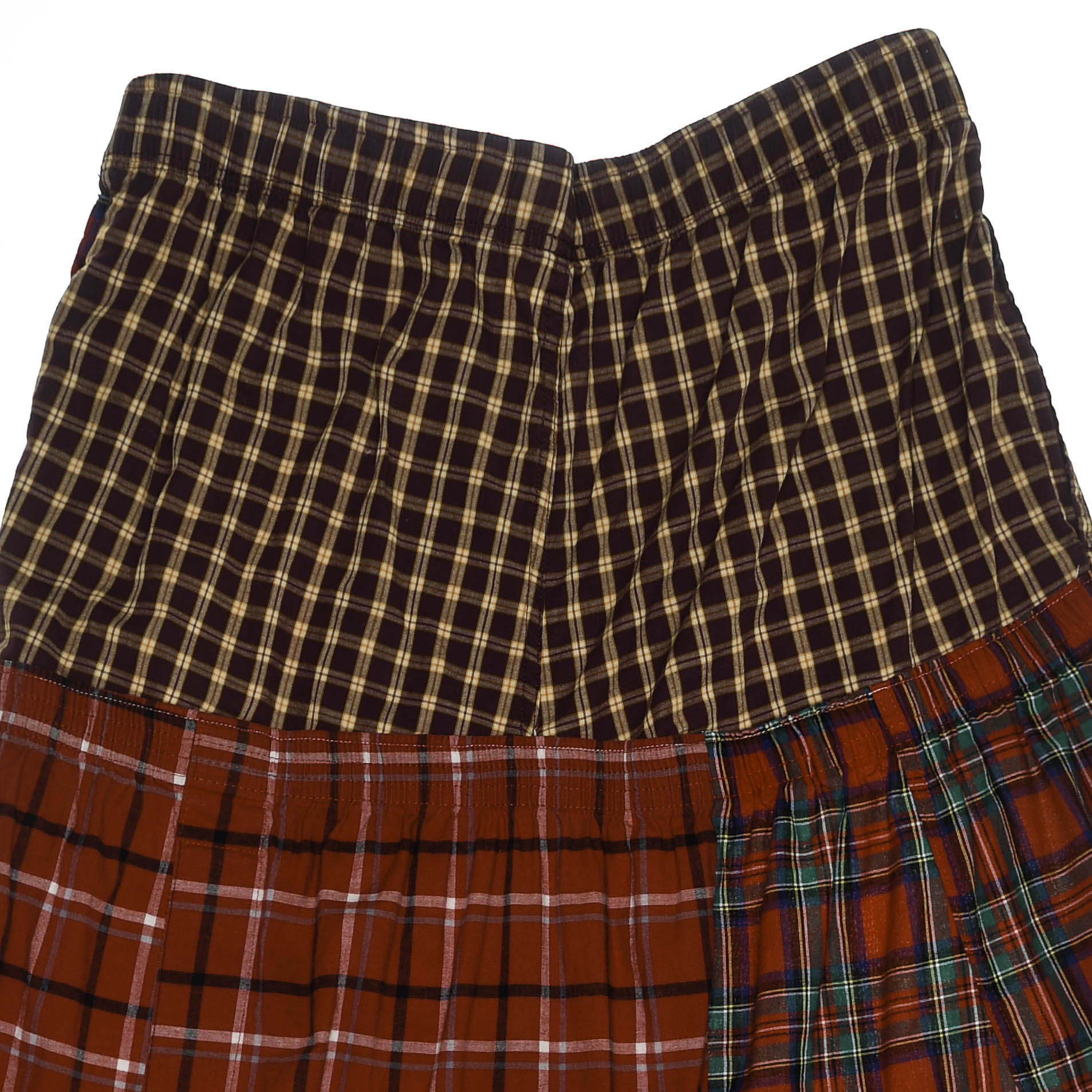 Red Tartan Plaid Boxer Skirt Maxi