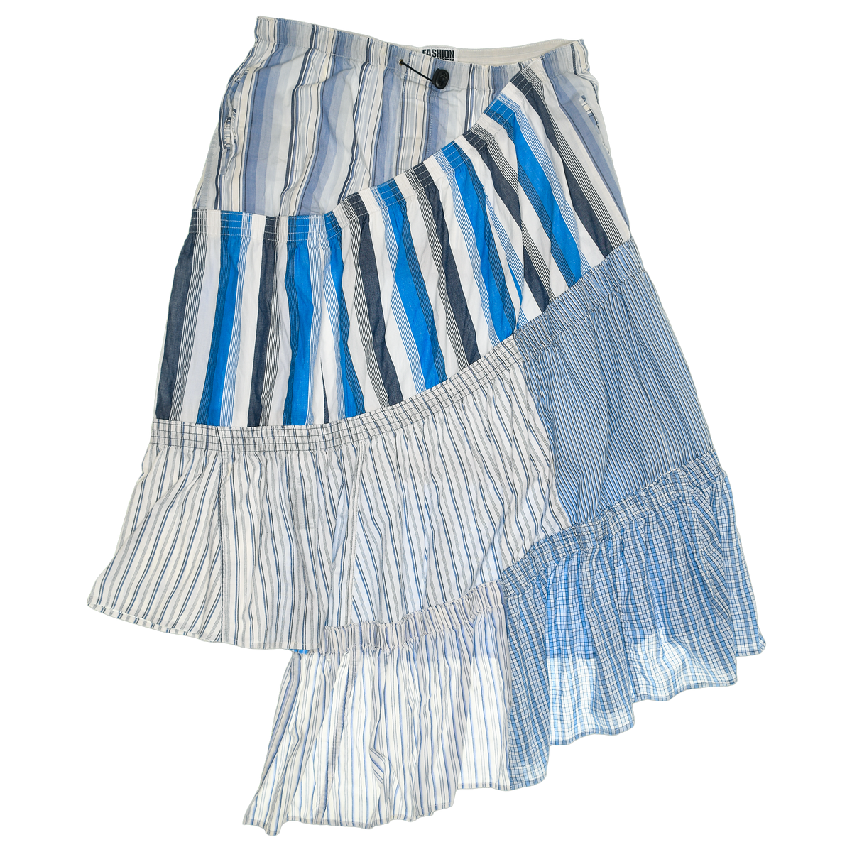 Blues Asymmetric Boxer Skirt Maxi