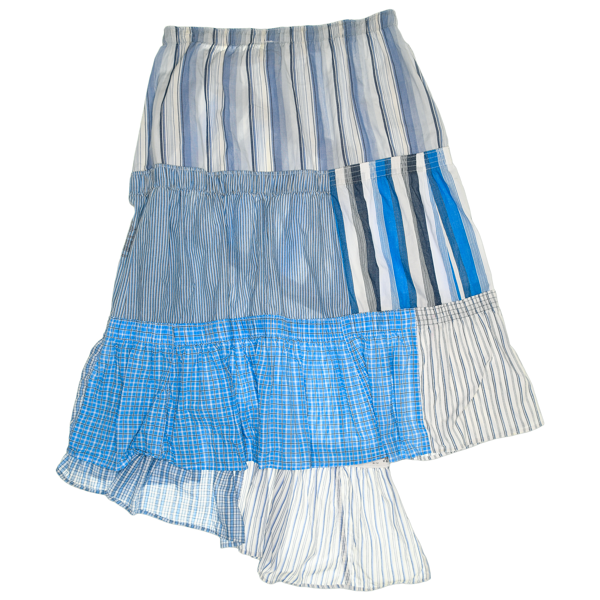 Blues Asymmetric Boxer Skirt Maxi