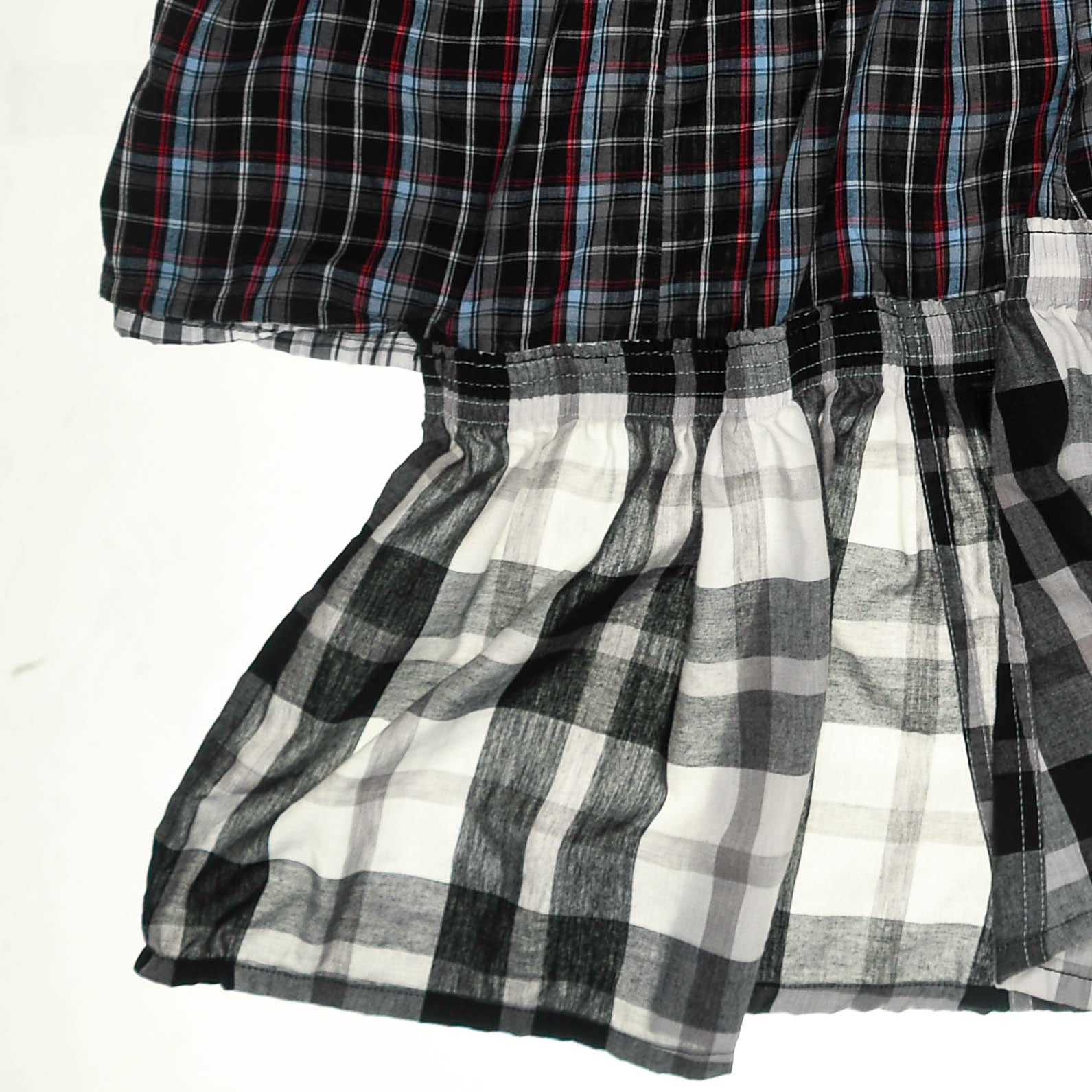 Tiered Grunge Boxer Skirt Maxi