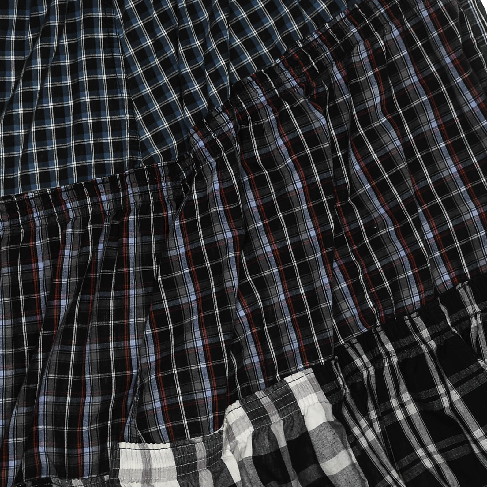 Tiered Grunge Boxer Skirt Maxi