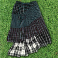 Tiered Grunge Boxer Skirt Maxi