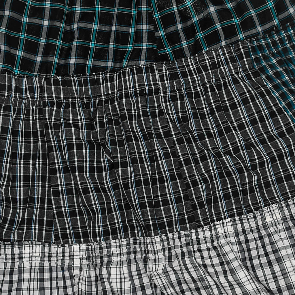 Tiered Grunge Boxer Skirt Maxi