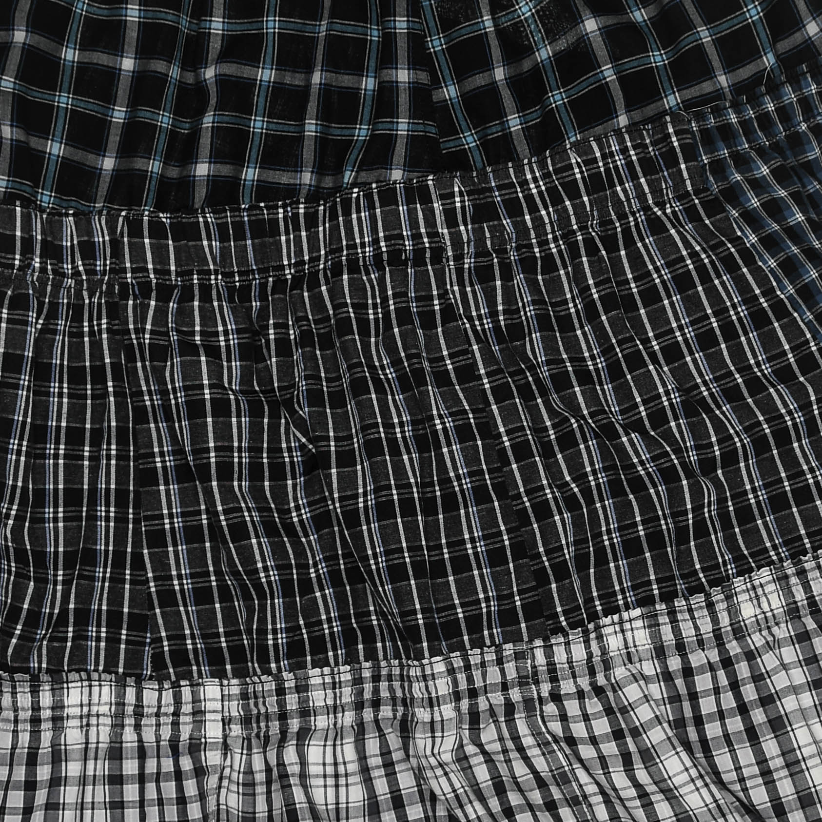 Tiered Grunge Boxer Skirt Maxi