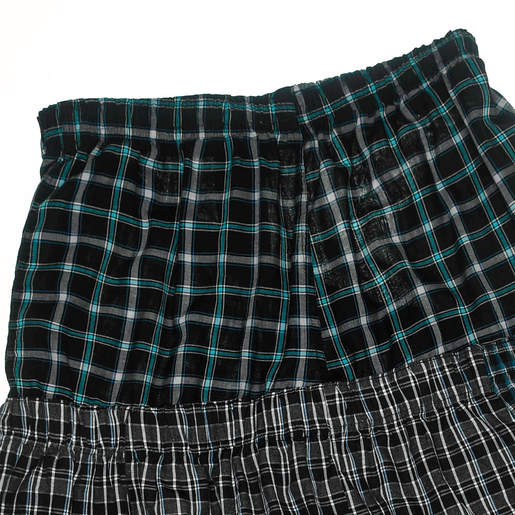 Tiered Grunge Boxer Skirt Maxi