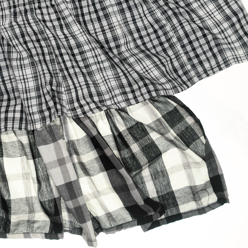 Tiered Grunge Boxer Skirt Maxi