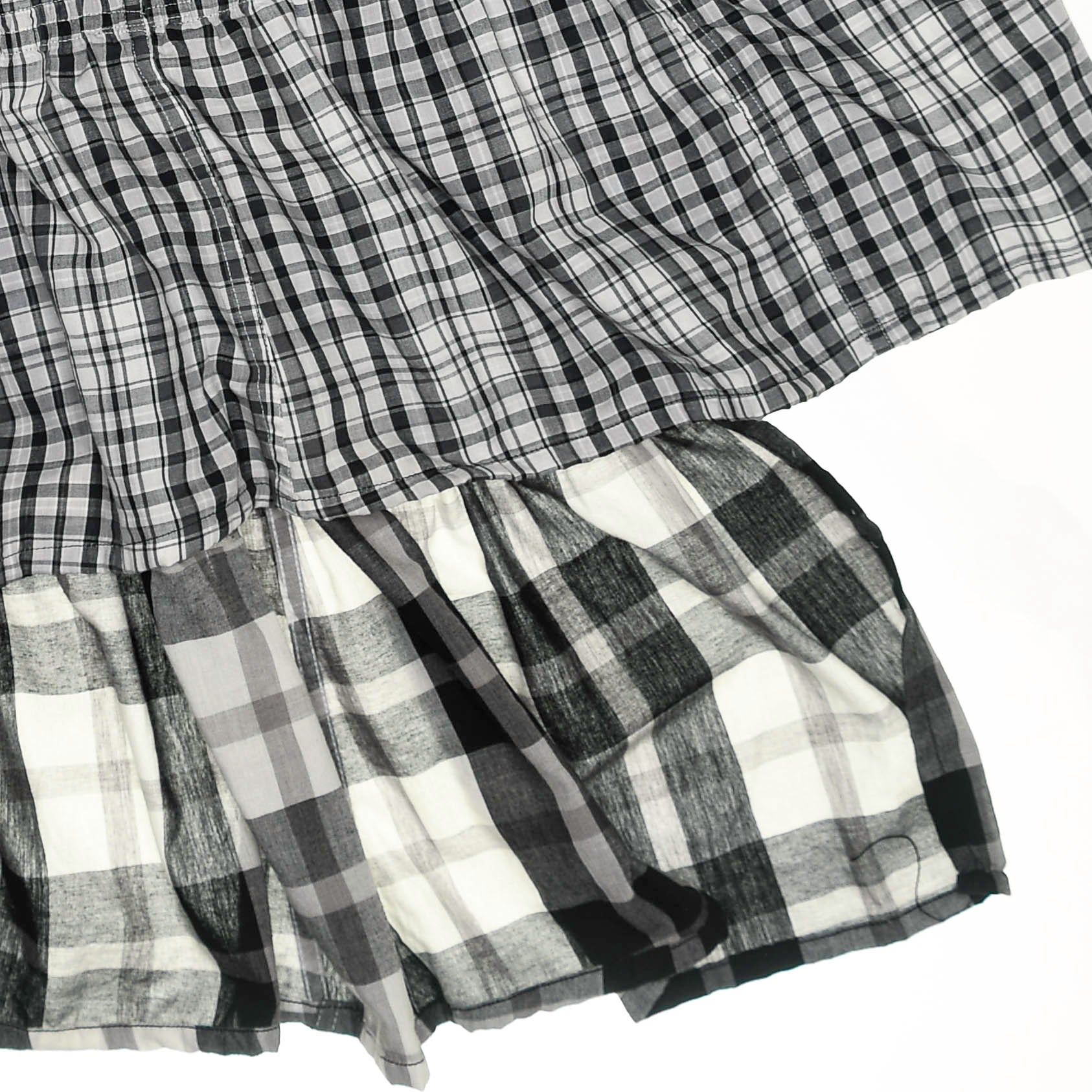 Tiered Grunge Boxer Skirt Maxi