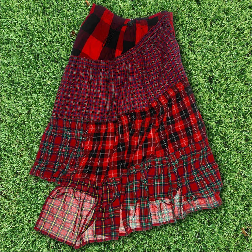 Lumberjack Plaid Boxer Skirt Maxi