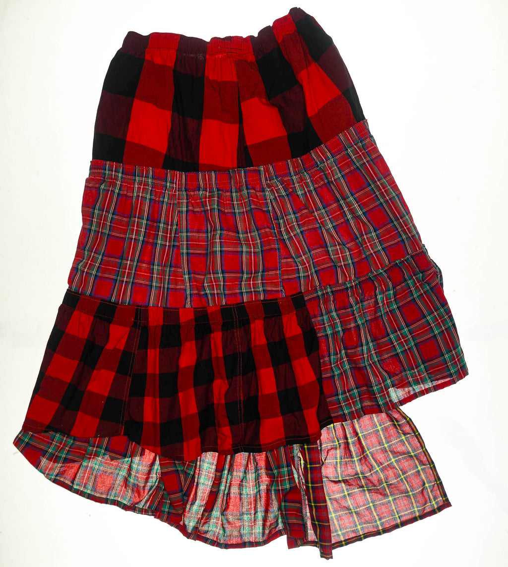 Lumberjack Plaid Boxer Skirt Maxi