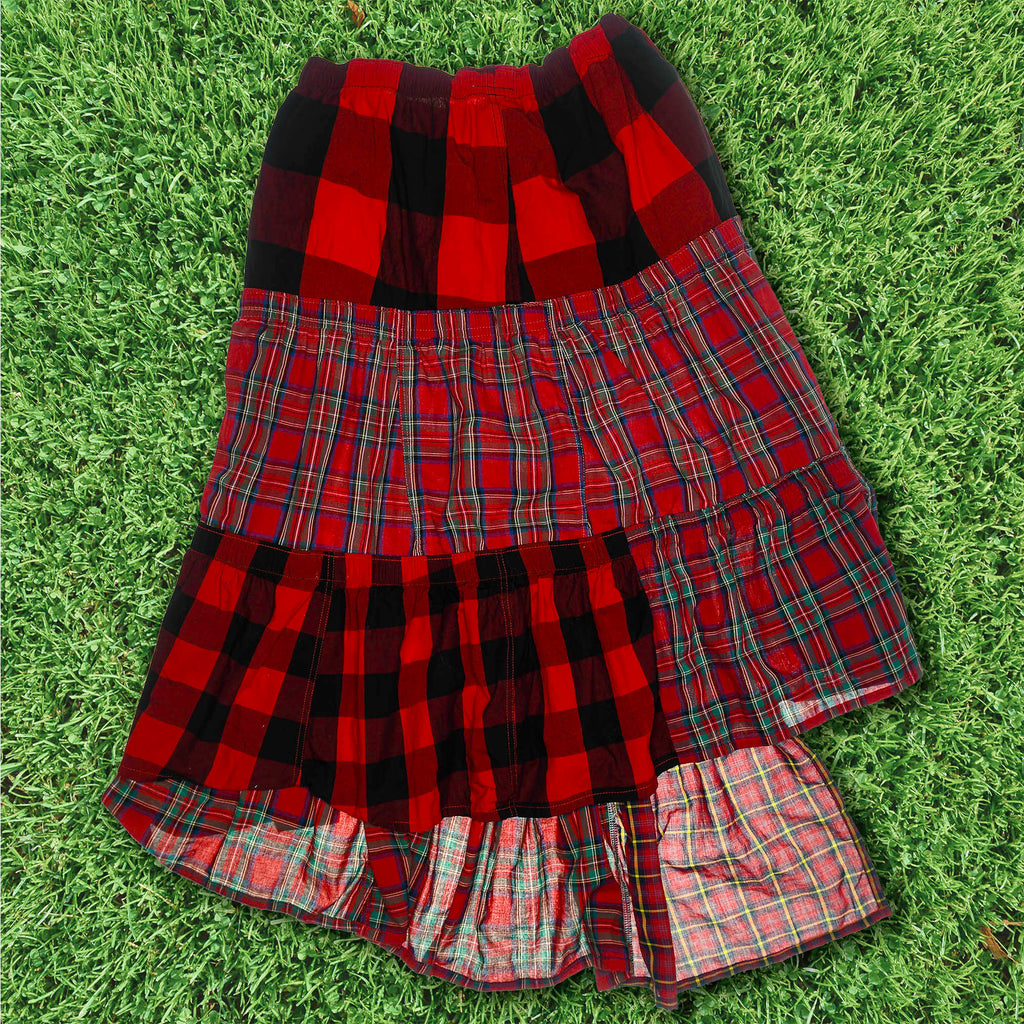 Lumberjack Plaid Boxer Skirt Maxi