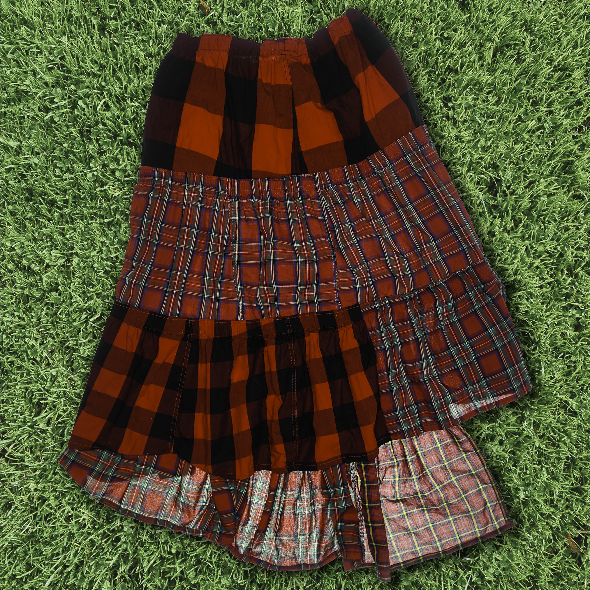 Lumberjack Plaid Boxer Skirt Maxi