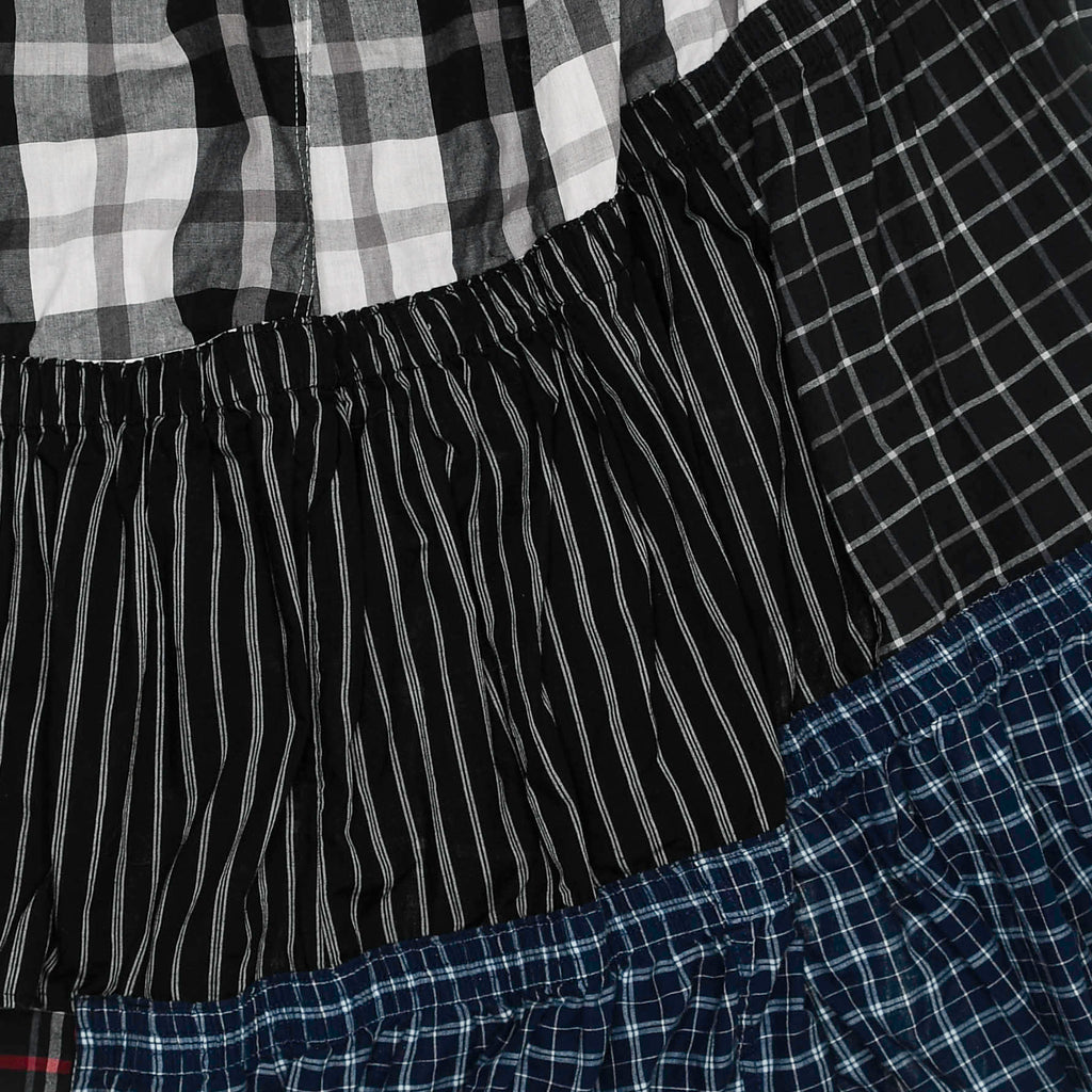 Contrast Plaid Tiered Boxer Skirt Maxi