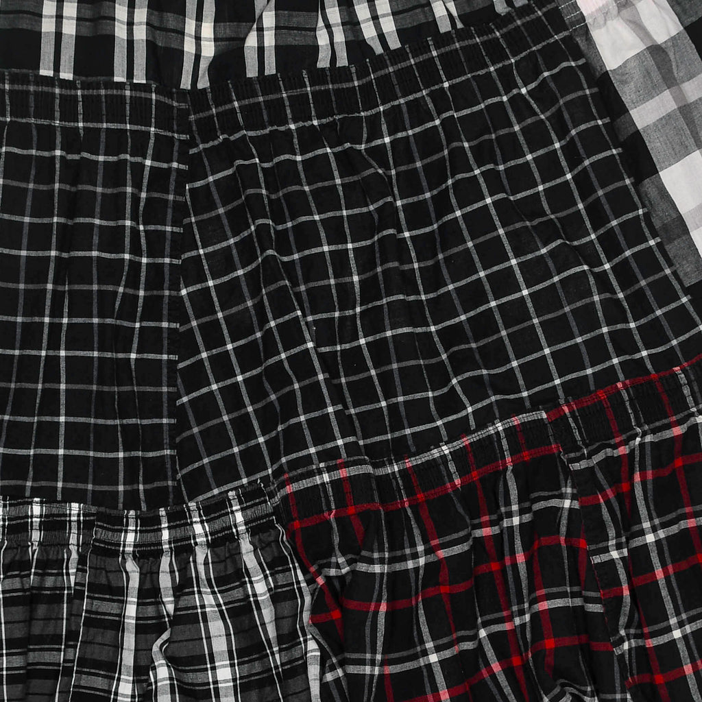Contrast Plaid Tiered Boxer Skirt Maxi