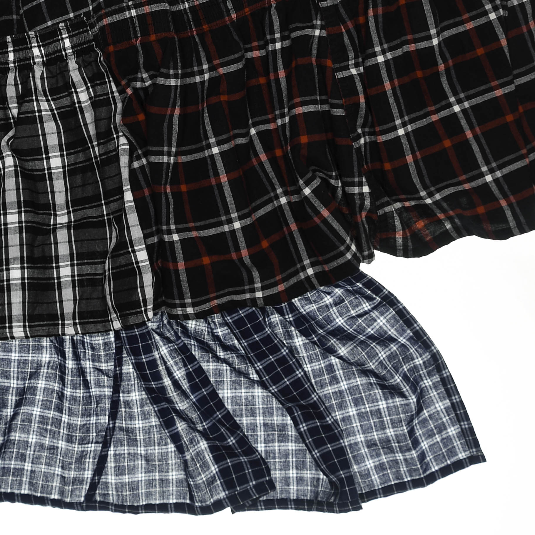 Contrast Plaid Tiered Boxer Skirt Maxi