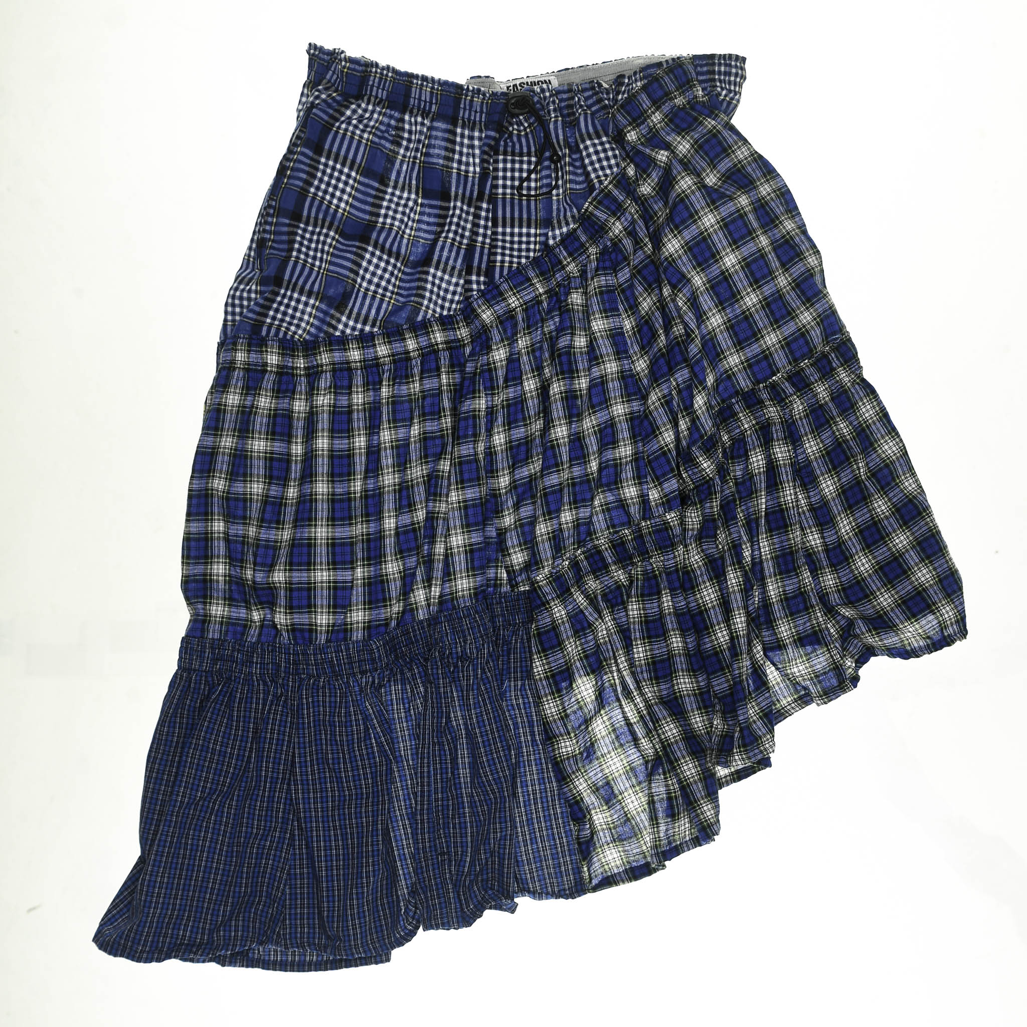 Mixed Blue Boxer Skirt Midi