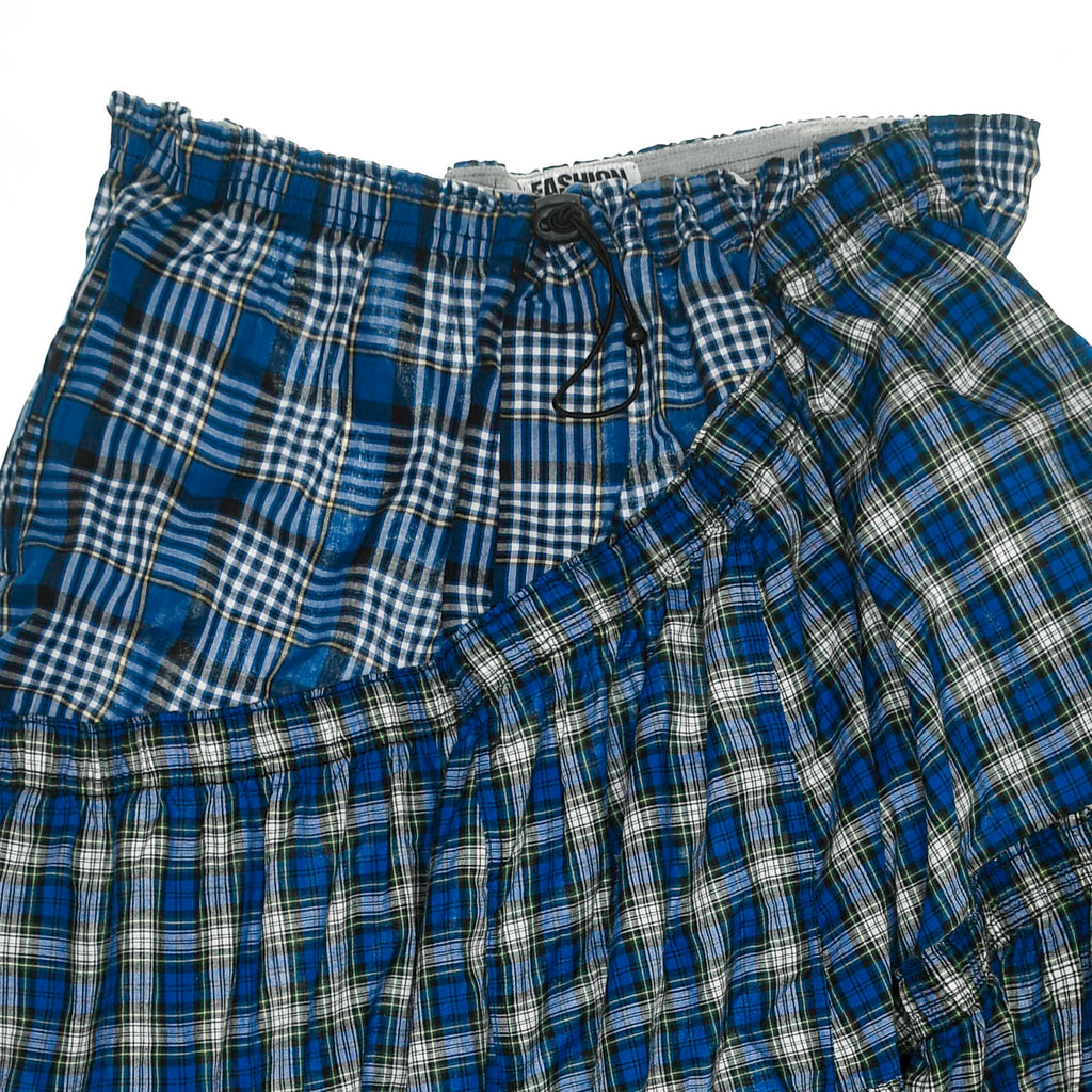 Mixed Blue Boxer Skirt Midi