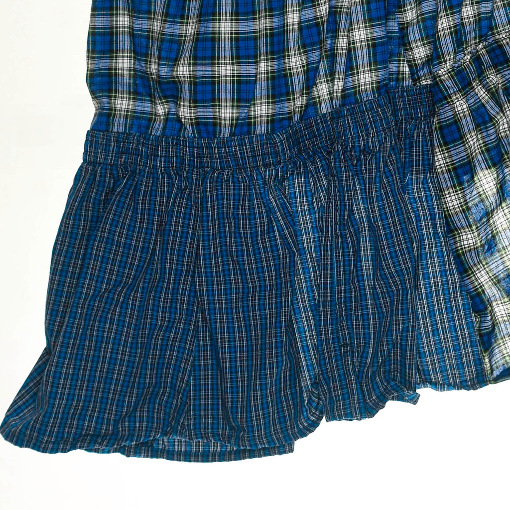 Mixed Blue Boxer Skirt Midi