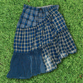 Mixed Blue Boxer Skirt Midi