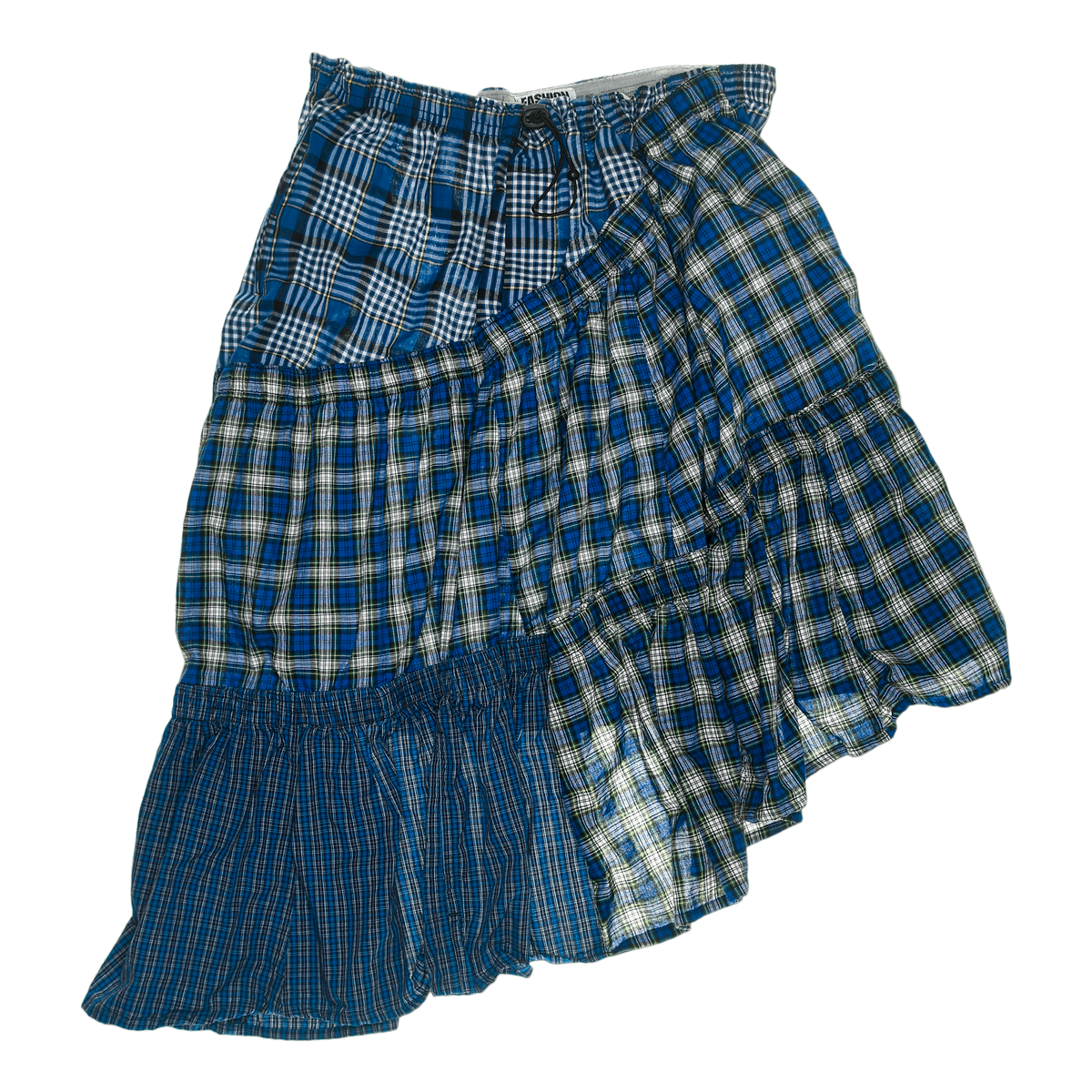 Mixed Blue Boxer Skirt Midi