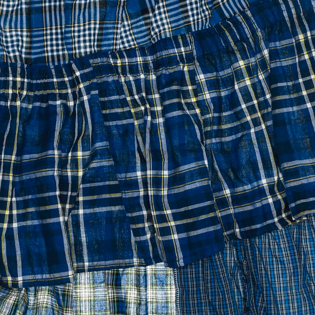 Mixed Blue Boxer Skirt Midi
