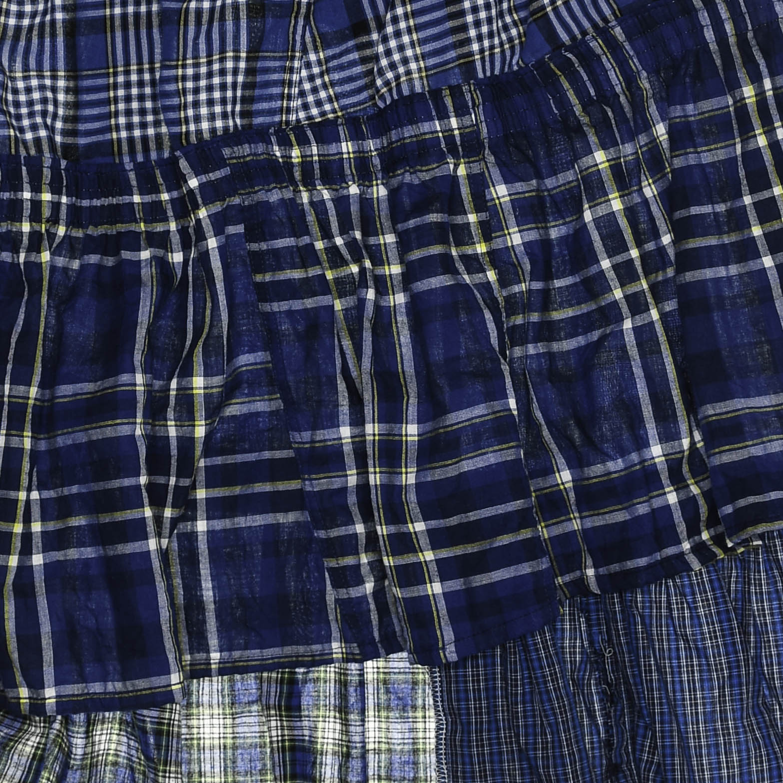 Mixed Blue Boxer Skirt Midi