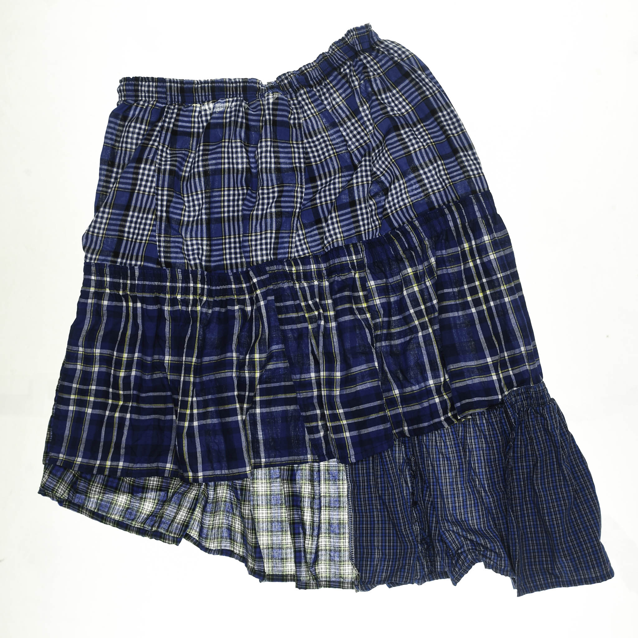 Mixed Blue Boxer Skirt Midi