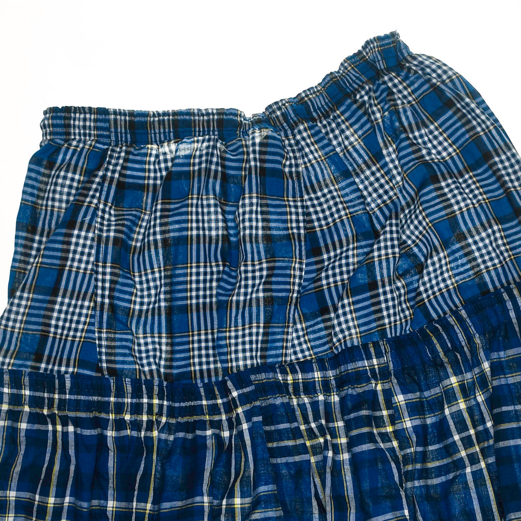 Mixed Blue Boxer Skirt Midi
