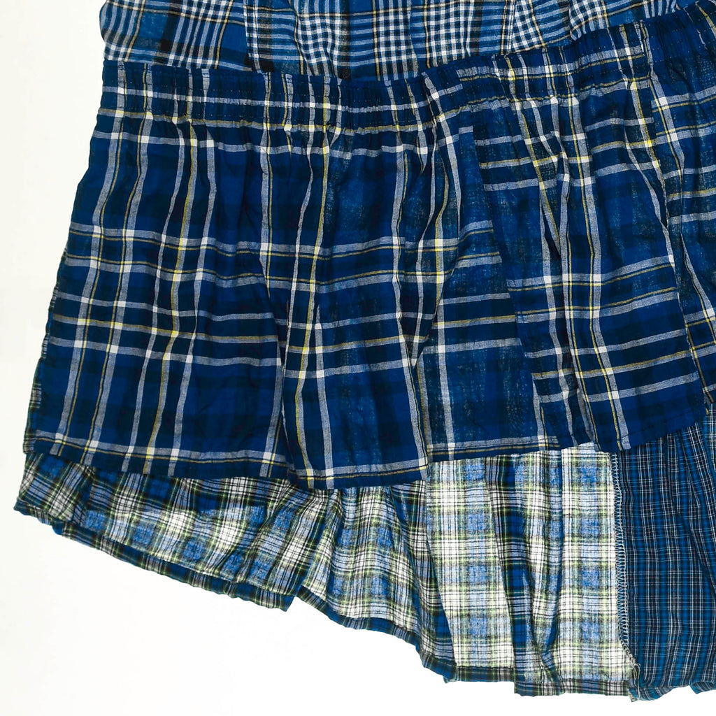 Mixed Blue Boxer Skirt Midi