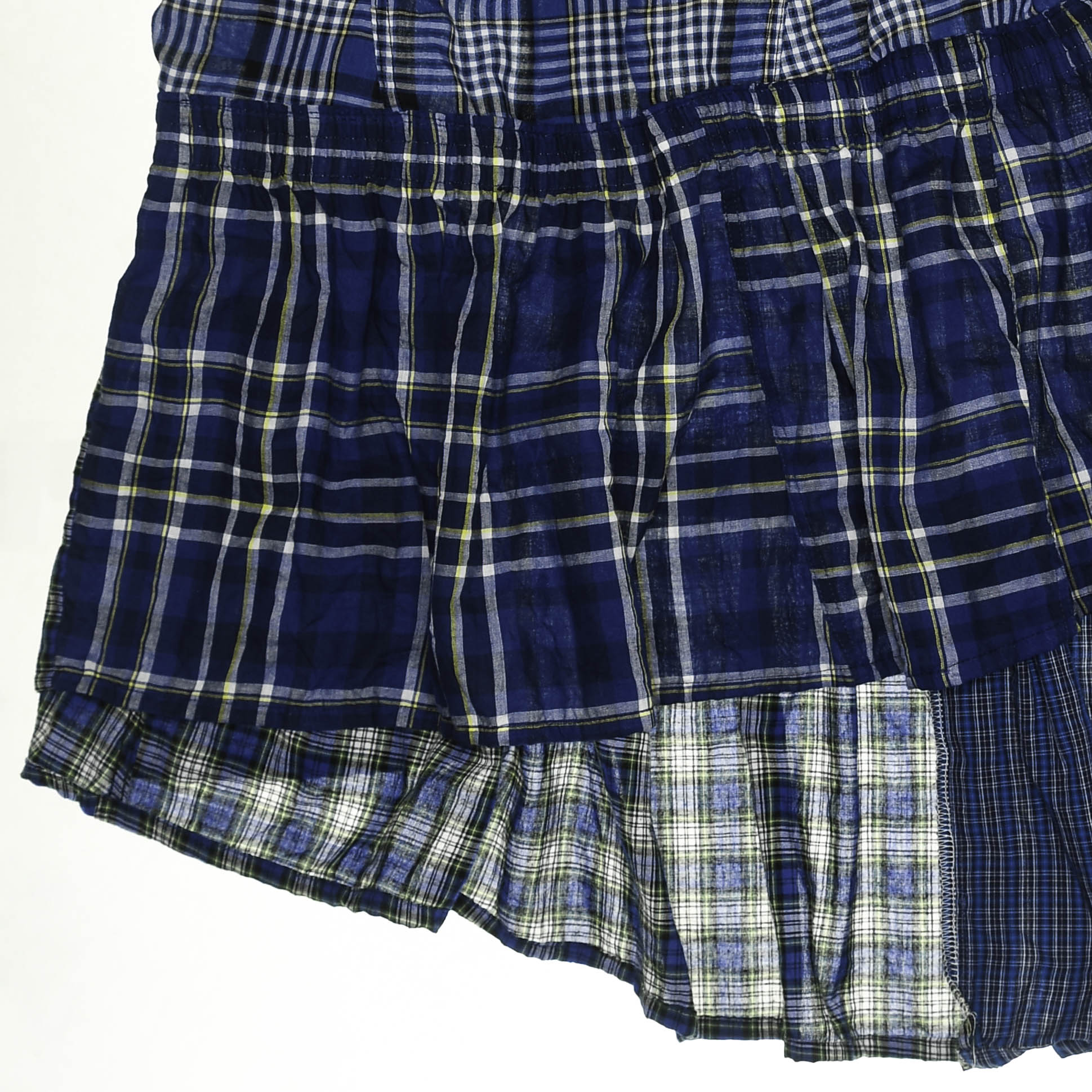 Mixed Blue Boxer Skirt Midi
