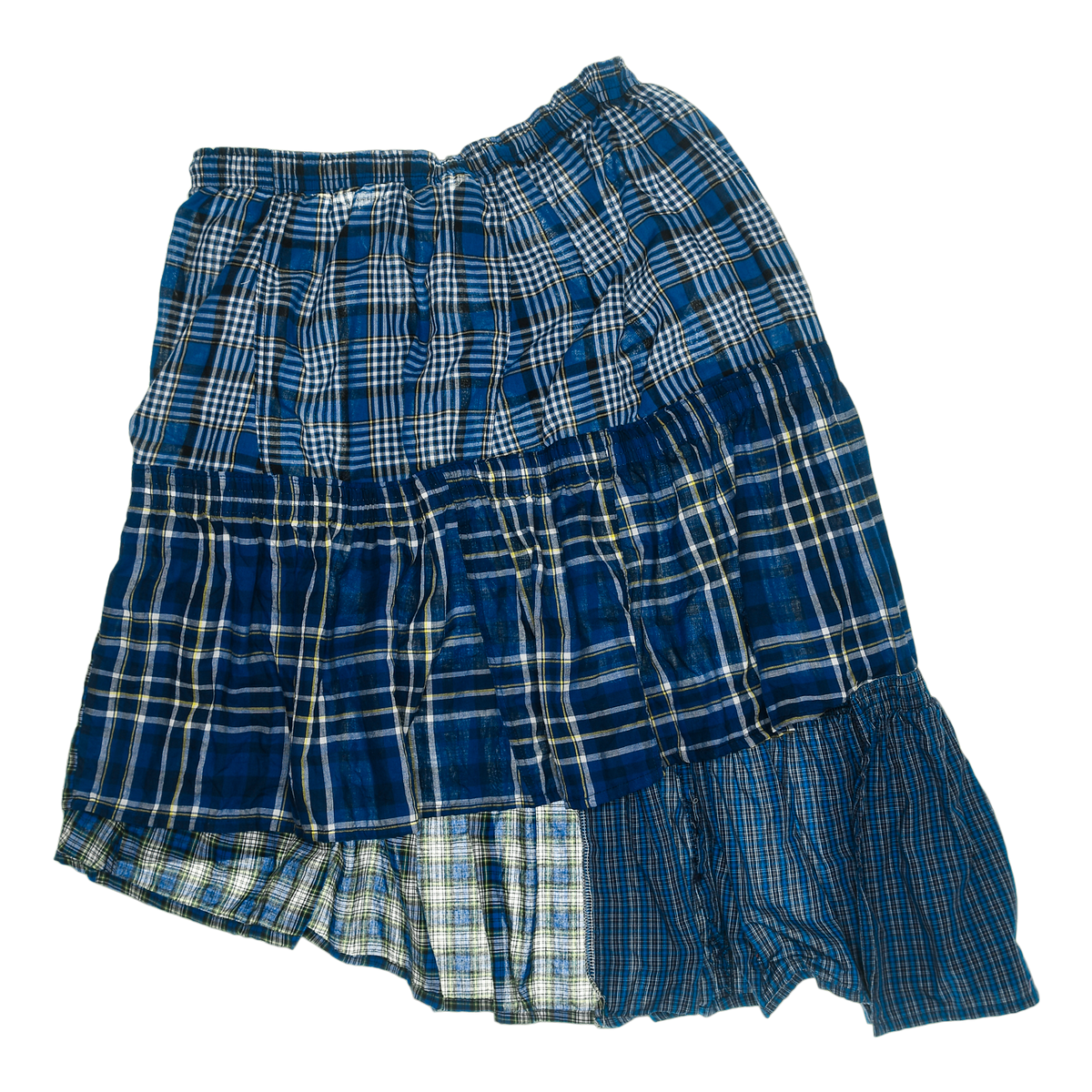Mixed Blue Boxer Skirt Midi