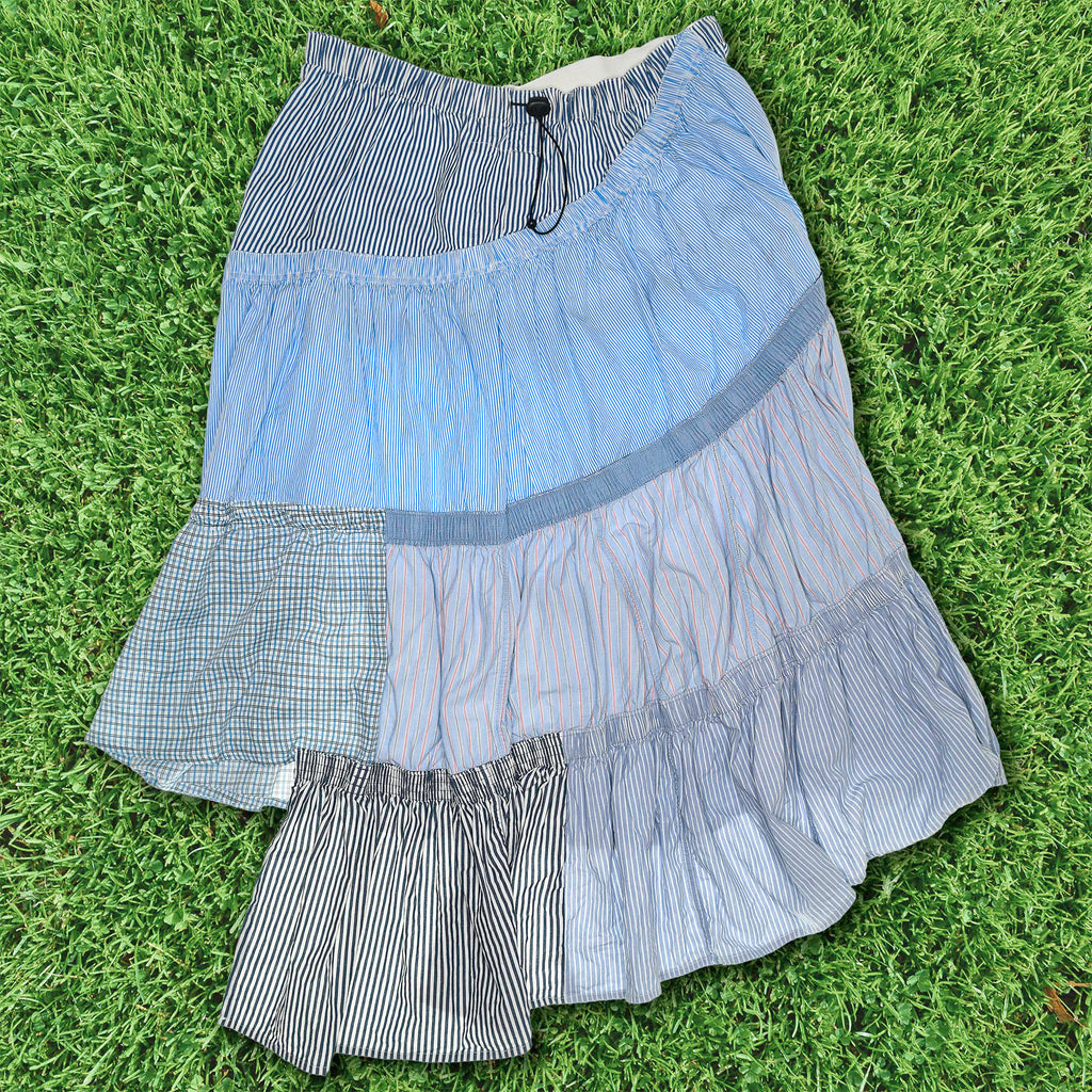 Baby Blue Boxer Skirt Maxi