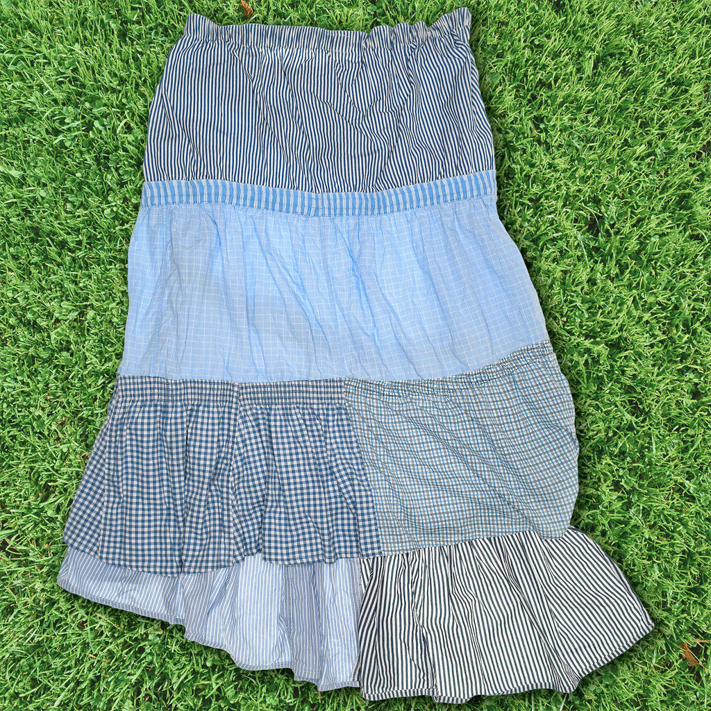 Baby Blue Boxer Skirt Maxi